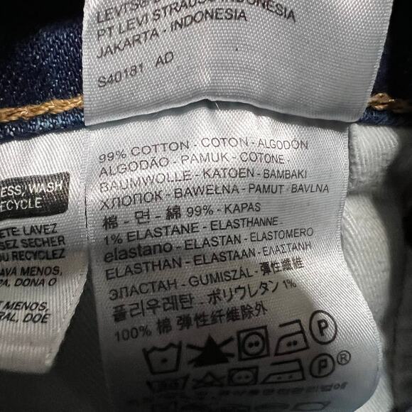 Levis 502 Jeans Mens 34 x32 Blue Slim Taper Stretch Denim Five Pocket Classic - Picture 7 of 13